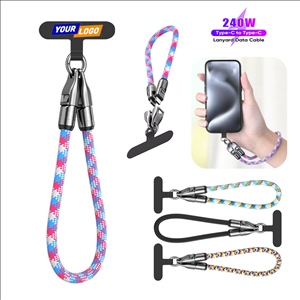 2-In-1 Mobile Phone Lanyard Multi Charging Cable